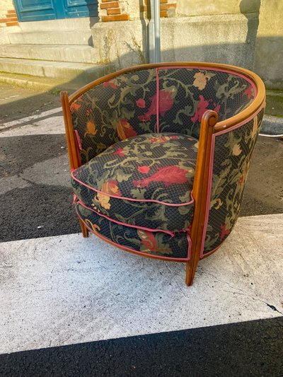 Paire d'originaux  fauteuils corbeille art deco circa 1920/1930