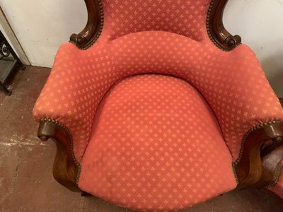Paire De Fauteuils Louis Philippe En Acajou XIX Siècle