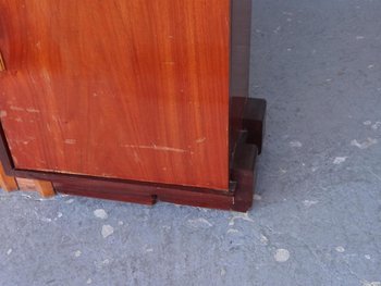 Credenza cubista in stile Art Déco in mogano