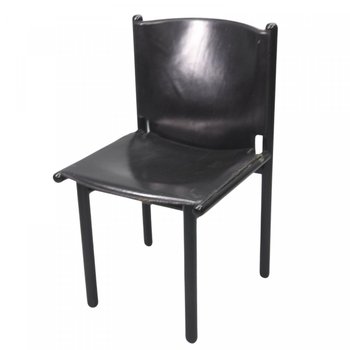 Set Of Four 1980's Leather Chairs Cassina Edition