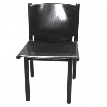 Set Of Four 1980's Leather Chairs Cassina Edition