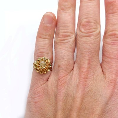 Napoleon III "Flower" Yellow Diamond Ring