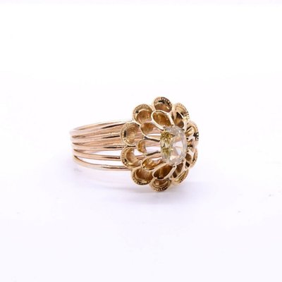 Napoleon III "Flower" Yellow Diamond Ring