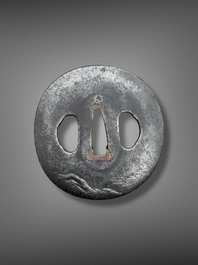 Tsuba maru-gata aus Eisen, Edo-Periode (1603-1868)