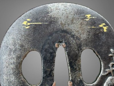 Tsuba maru-gata aus Eisen, Edo-Periode (1603-1868)
