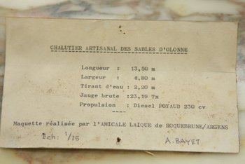 Modello di rete a strascico delle Sables d'Olonne Scala 1:25