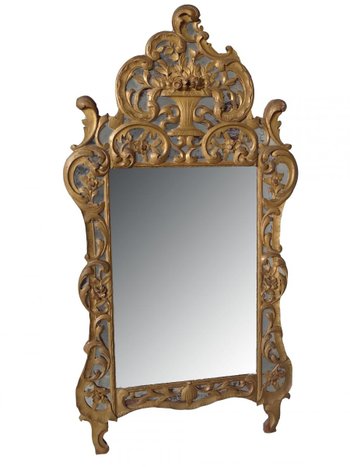 Miroir De Beaucaire, Provençal Bois Doré  époque  XIXème siècle