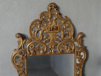 Miroir De Beaucaire, Provençal Bois Doré  époque  XIXème siècle