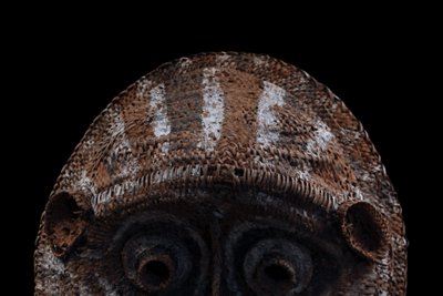 Masque de pignon, art tribal , art océanien, art traditionnel, vannerie, 66 cm