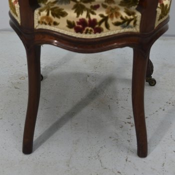 Living Room Chairs And Armchairs And Golden Bronzes 4 Pieces End XIXth Precious Wood