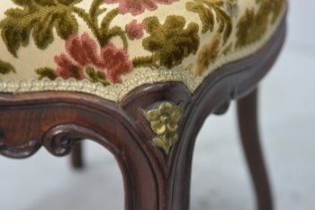 Living Room Chairs And Armchairs And Golden Bronzes 4 Pieces End XIXth Precious Wood