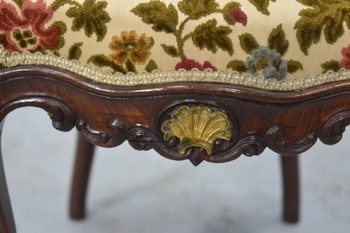 Living Room Chairs And Armchairs And Golden Bronzes 4 Pieces End XIXth Precious Wood