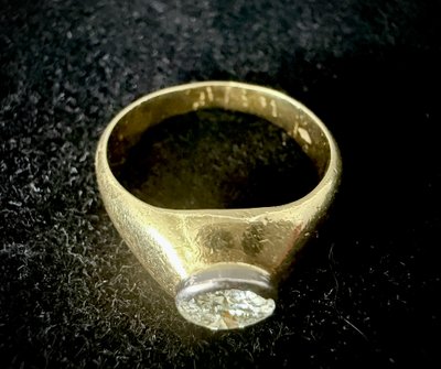 Herrenring Jonc mit einem Diamanten von 1,10 Karat