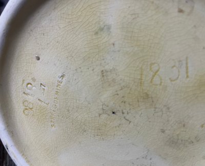 Vase Sarreguemines ( modèle 9848) motifs floraux 1830