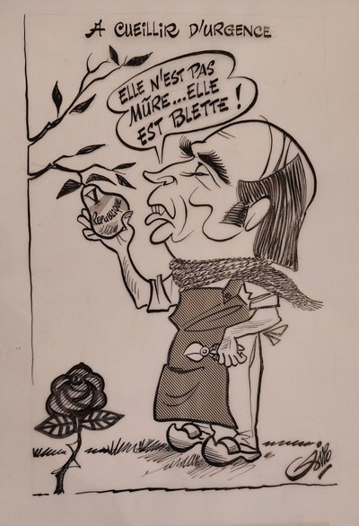SIRO - 3 Original drawings - Marchais - Mitterand - Bonnet