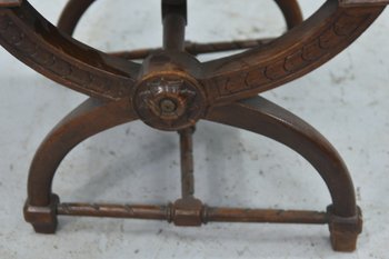 Rare Series Of 6 Walnut Armchairs Of Renaissance Style XIXth