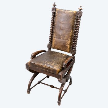 Rare Série De 6 Fauteuils En Noyer De Style Renaissance XIXème