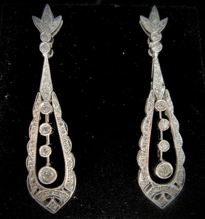 Orecchini in oro bianco e diamanti