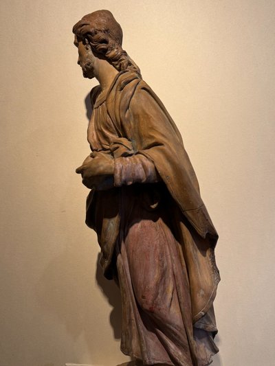 Christ bénissant - Grande terre cuite originale, France18e siècle