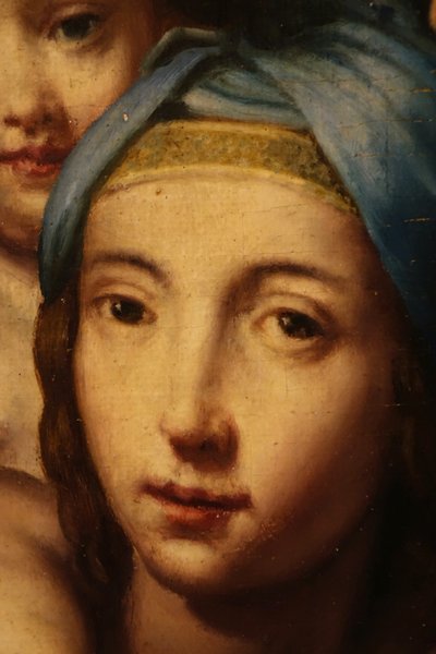 Vierge à l'Enfant au chardonneret, école fançaise du 18e siècle