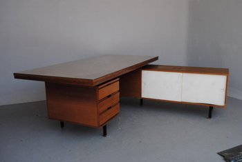 Scrivania presidenziale scandinava in teak