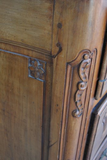 Cassettone in noce d'epoca Luigi XV