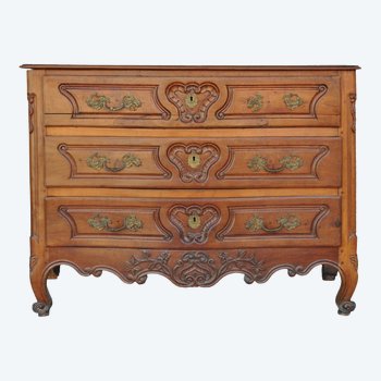 Louis XV period walnut chest of drawers