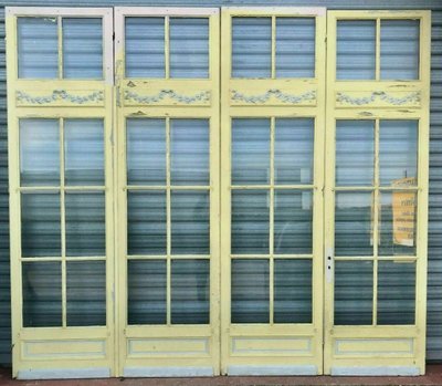 Four-Panel Partition with Beveled Panels, 20th Century