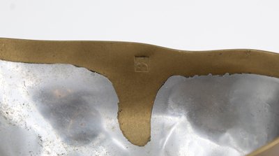 David Marshall Aluminum/Brass Trinket Tray, Spain, circa 1980, Brutalist