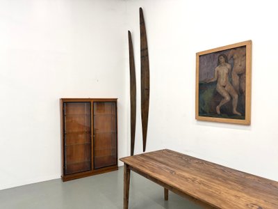Siegel Paris Wandvitrine – Eiche & Glas – 1950