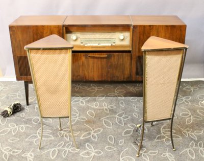 Mobile HiFi Schaub Lorenz vintage con due altoparlanti