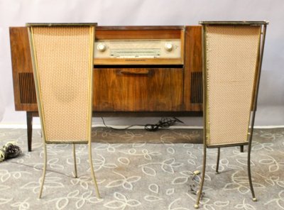 Mobile HiFi Schaub Lorenz vintage con due altoparlanti