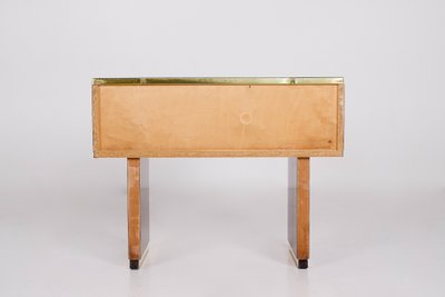 Tavolino laterale in ebano macassar specchiato piccolo