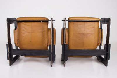 Paire de Fauteuils Rover en Cuir par Arne Jacobsen pour Asko