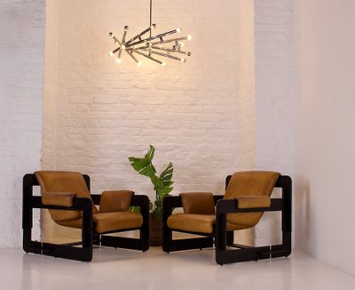 Paire de Fauteuils Rover en Cuir par Arne Jacobsen pour Asko