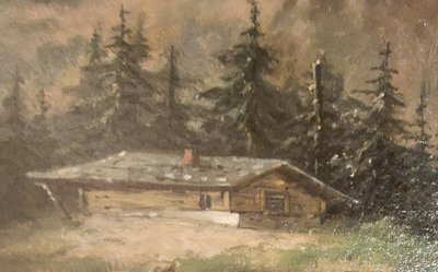 Joseph Clinton Devillis (1878 - 1912) - Chalet in den Bergen -
