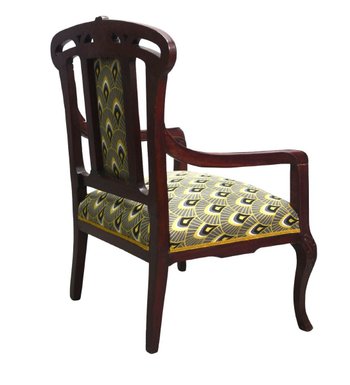 Set Of 3 Art Nouveau Mahogany Seats 1900