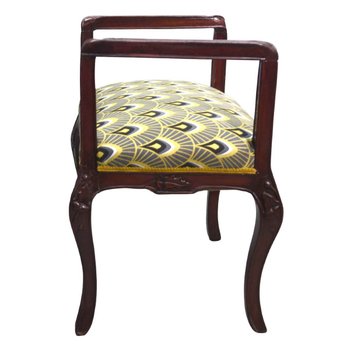 Set Of 3 Art Nouveau Mahogany Seats 1900