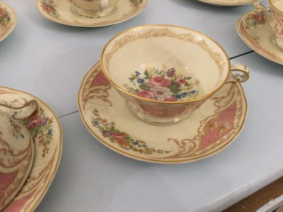 9 Limoges porcelain cups