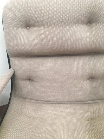  Paire De Fauteuil De Direction Marque "STRAFORD " Chrome et tissus XX siècle 