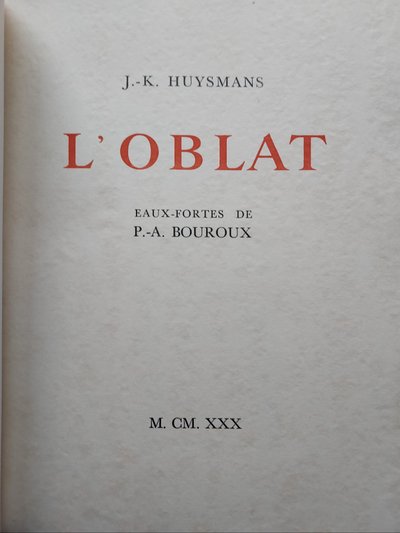 J.K. Huysmans L'Oblato