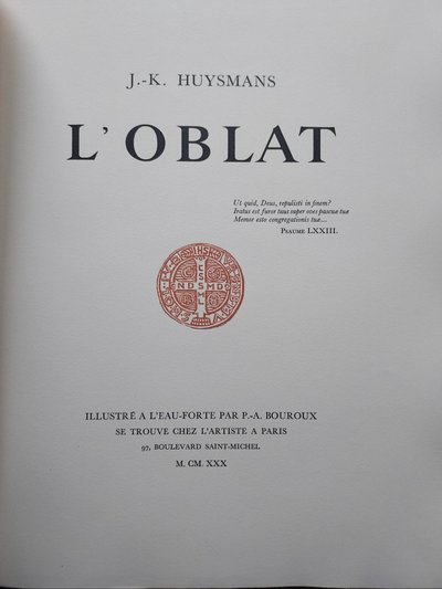 J.K. Huysmans L'Oblato