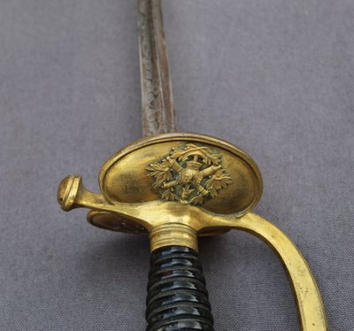 Keyboard sword (polytechnician's tangent) with a three-sided hollow blade