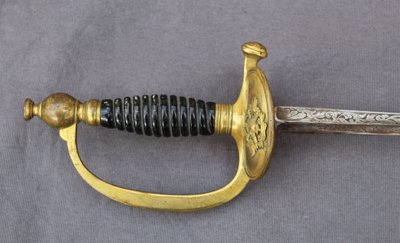 Keyboard sword (polytechnician's tangent) with a three-sided hollow blade