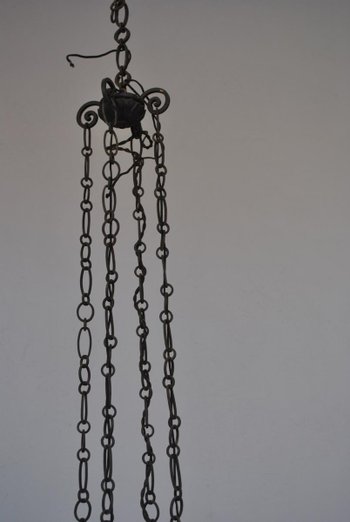 Lustre En Fer Forgé Dlg Brandt Art Déco 1930