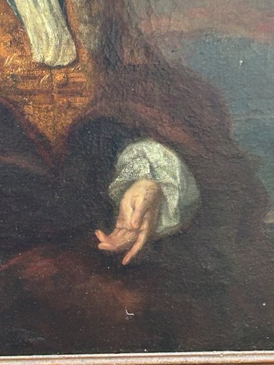 Early 17th-century French School portrait of a man with a wig