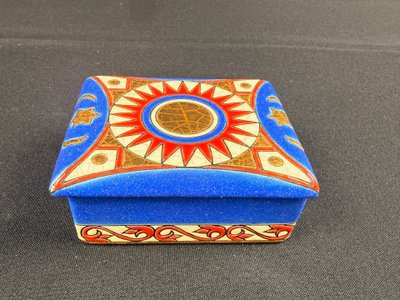 Longwy enamels, beautiful rectangular box!