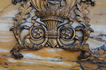 Empire Style Yellow Marble Clock