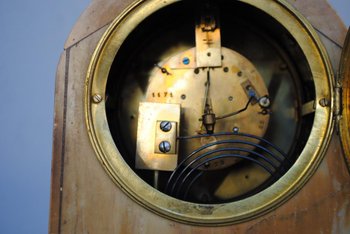 Empire Style Yellow Marble Clock