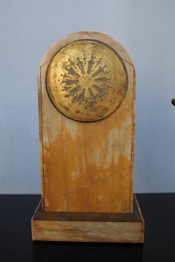 Empire Style Yellow Marble Clock